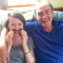 Mustaches run in our family.