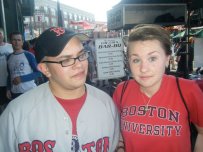April. The Red Sox game that we pretended not to notice we were obviously in love by contorting our faces.